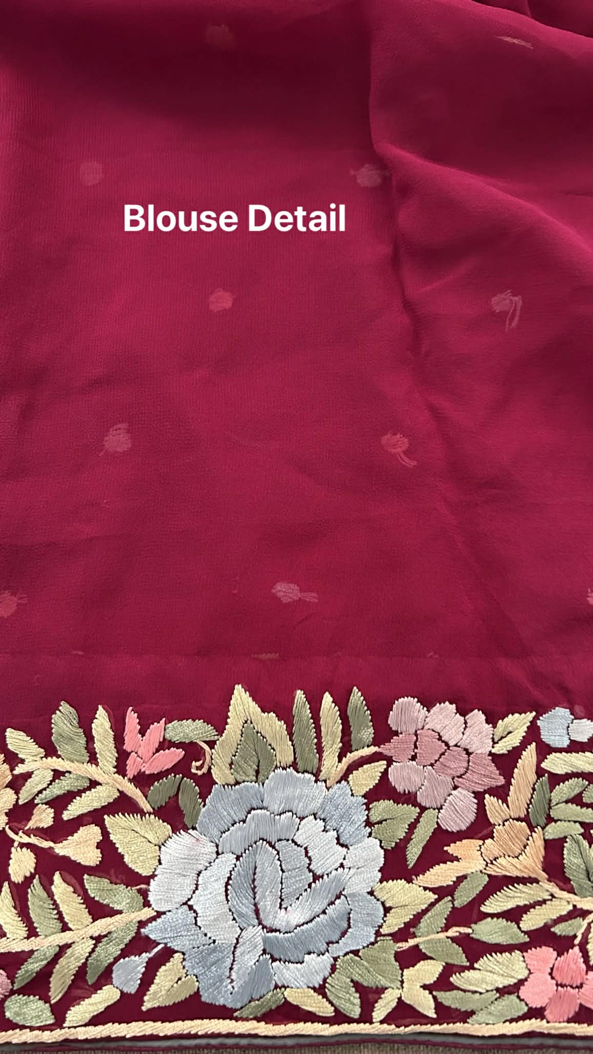 Celestial Bloom Pure Georgette Parsi Gara Saree