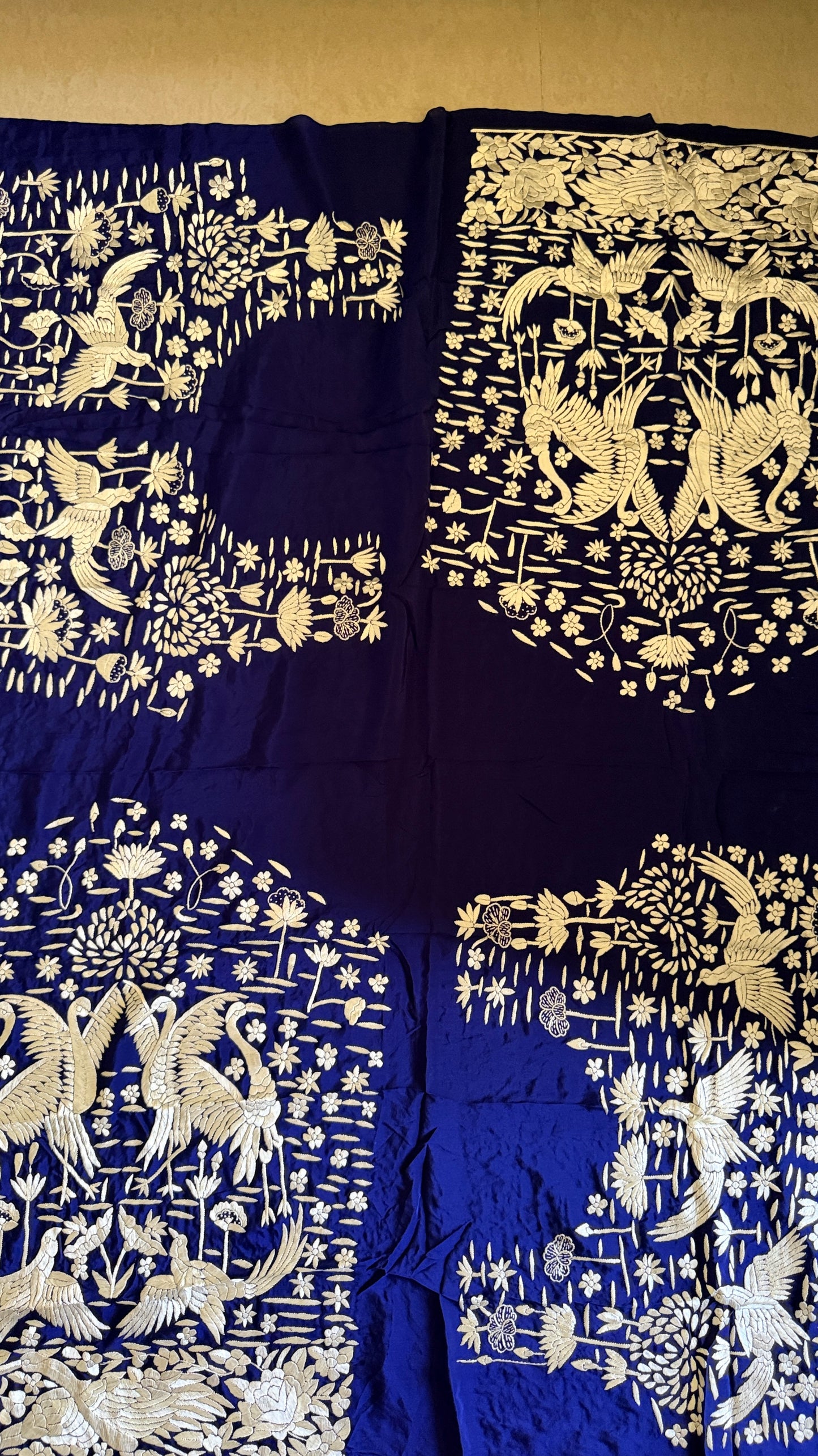 Masterpiece Navy Ivory Parsi Gara Lehenga Set