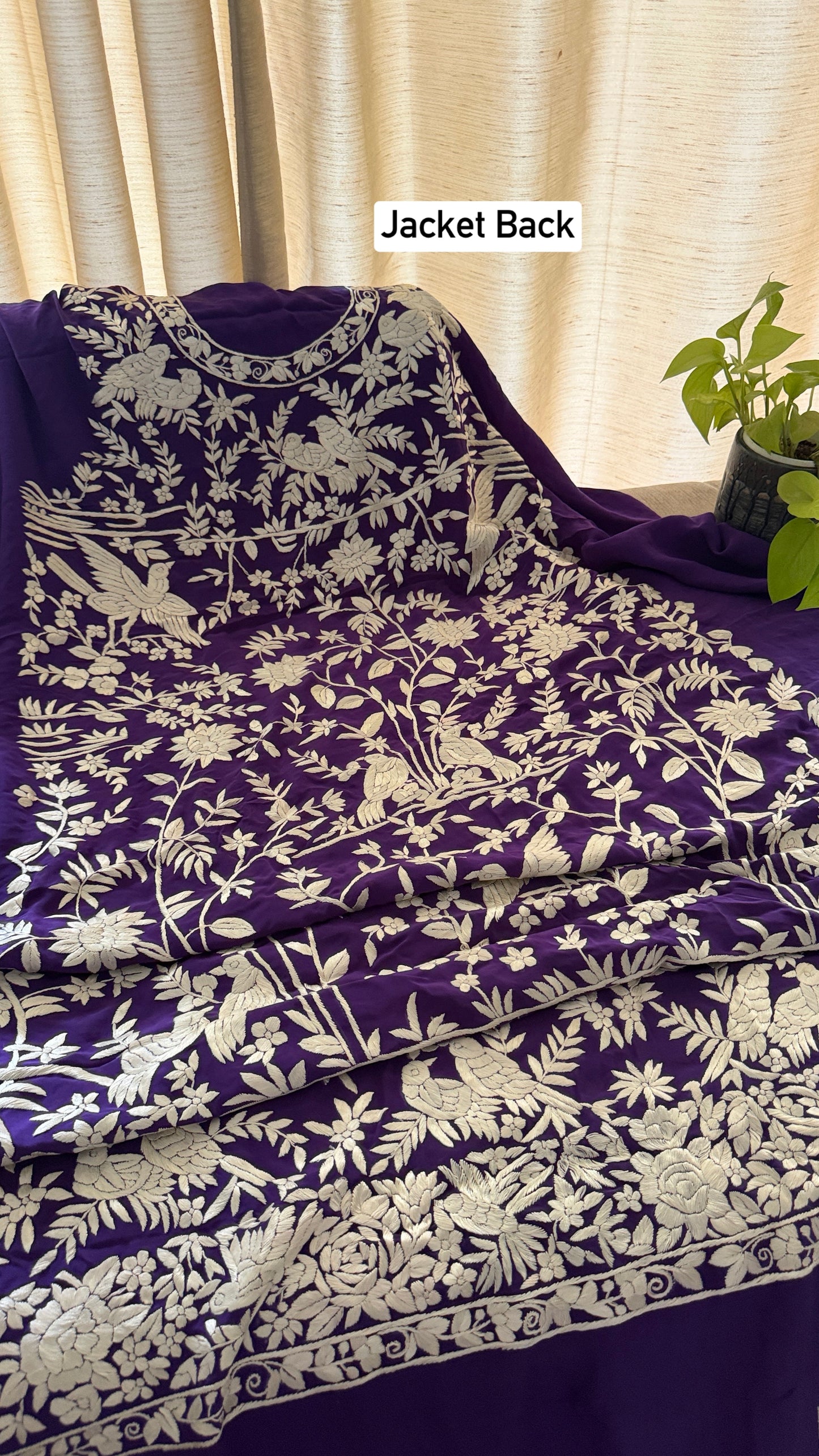 Exclusive Hand Embroidered Parsi Gara Jacket (Unstitched)