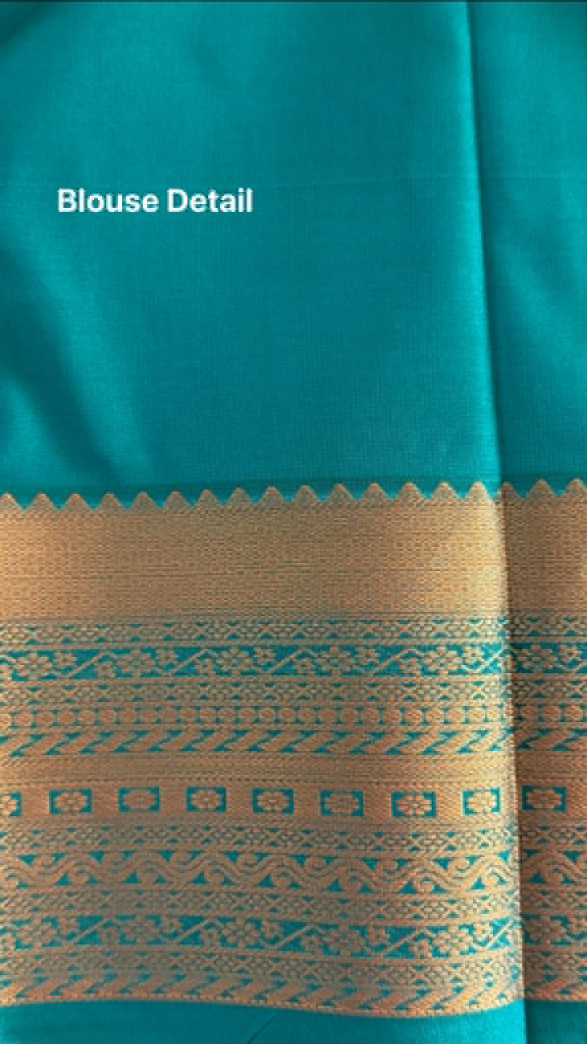 Designer Turquoise Checked Silk Saree