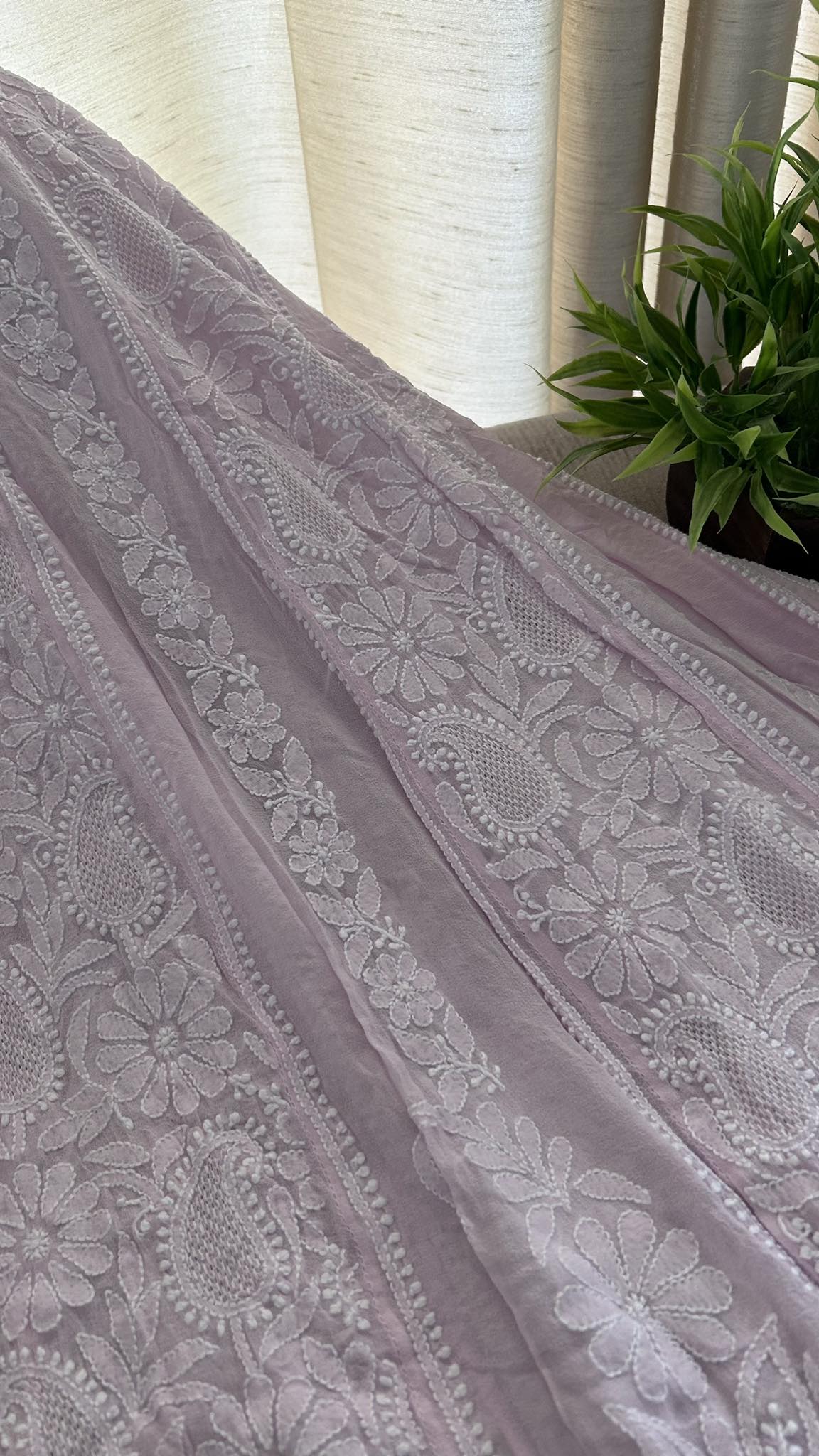 Light Pink Hand Jaali Chikankari Anarkali Suit