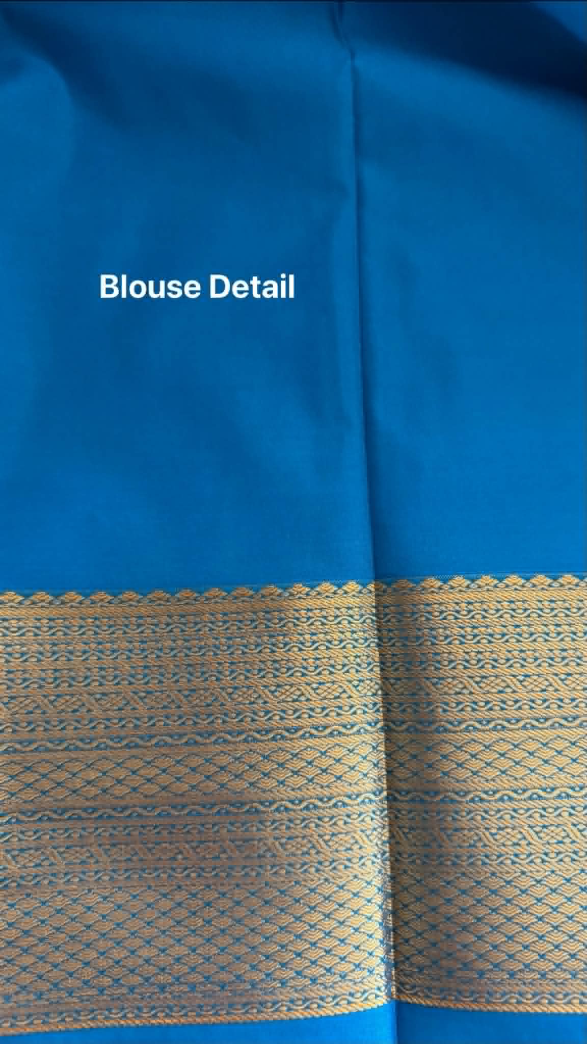 Designer Blue Checked Silk Saree