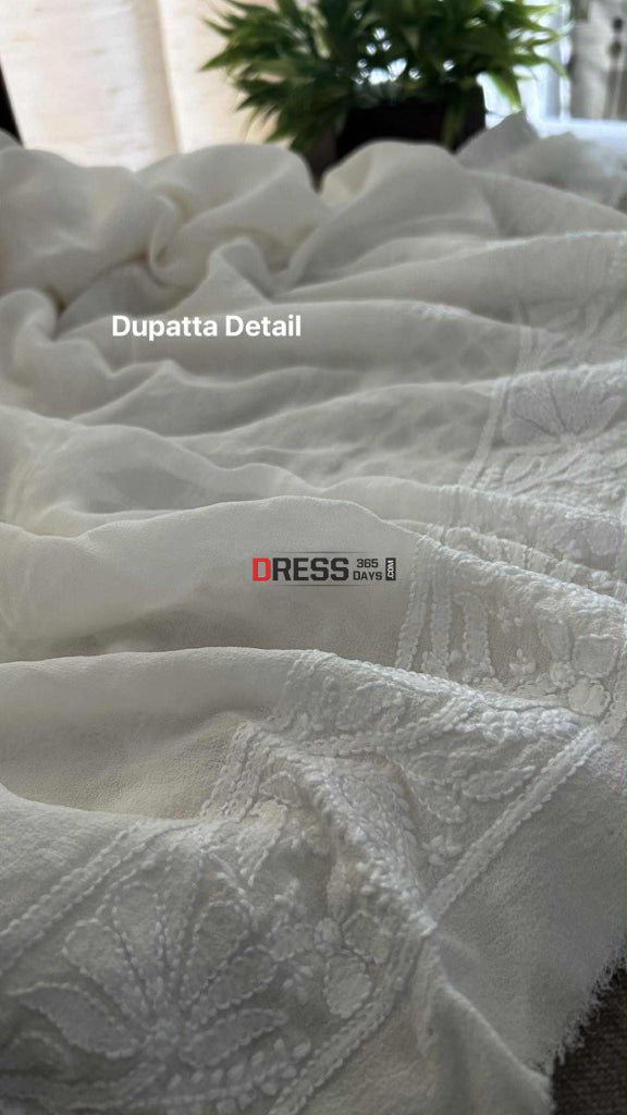 Ivory White Hand Jaali Lucknawi Chikankari Suit Chikankari Suits