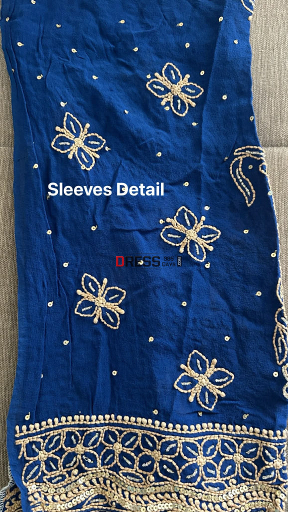 Masterpiece Cut Dana & Sequins Work Chikankari Anarkali Suit Chikankari Anarkali