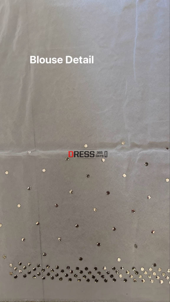 Pure Georgette Pearl & Kamdani Saree Chikankari Saree