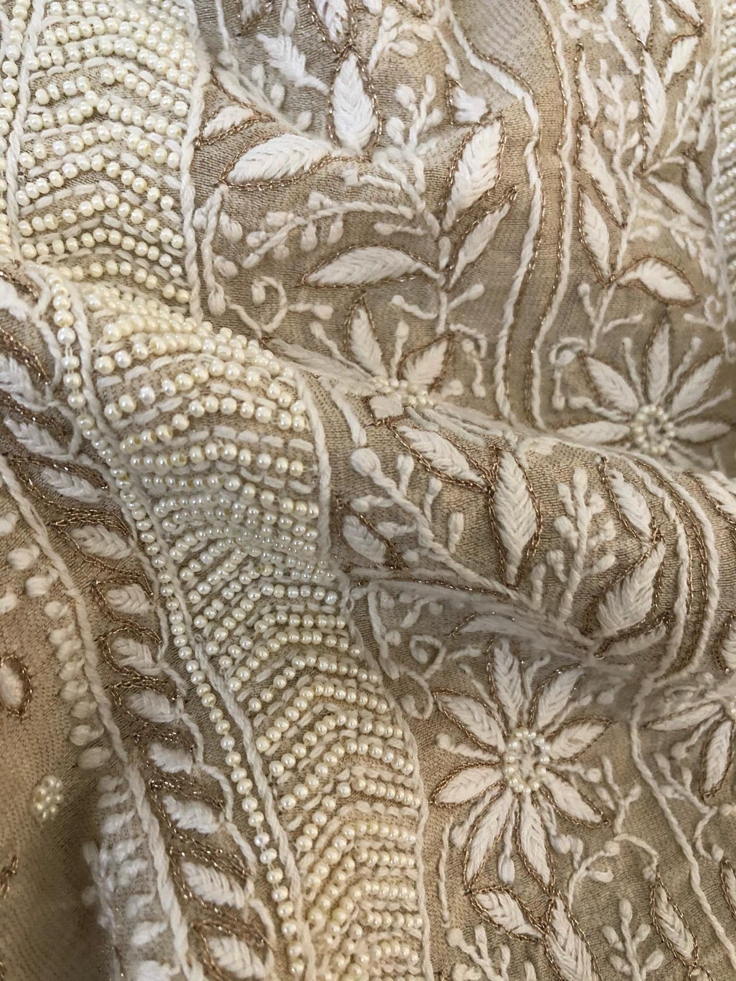 Tissue Chanderi Beads Chikankari Suit - Dress365days