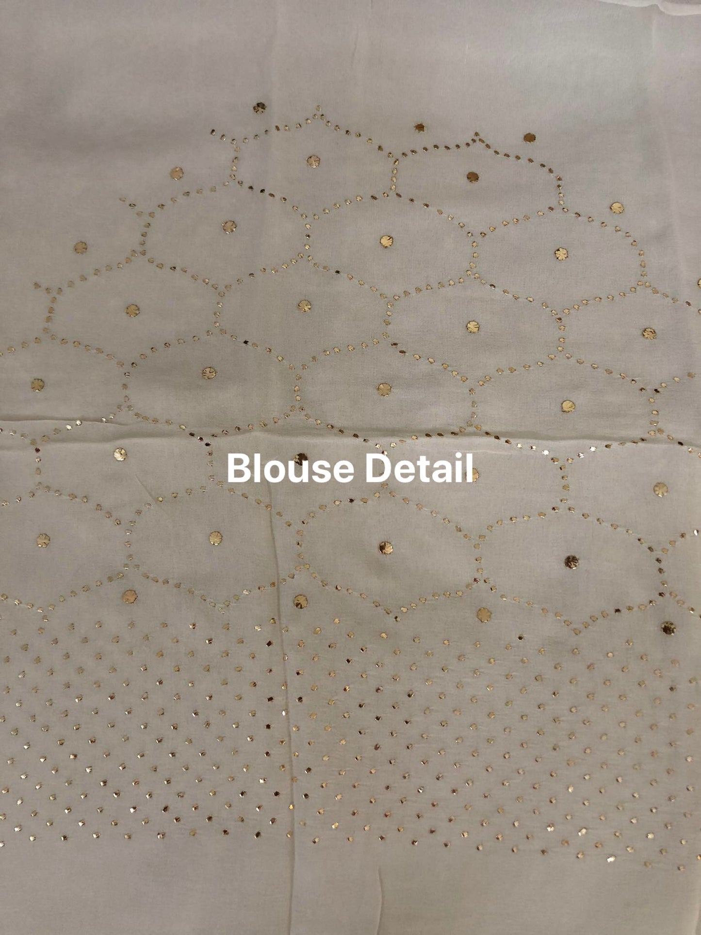 Ivory Pure Georgette Kamdani Saree