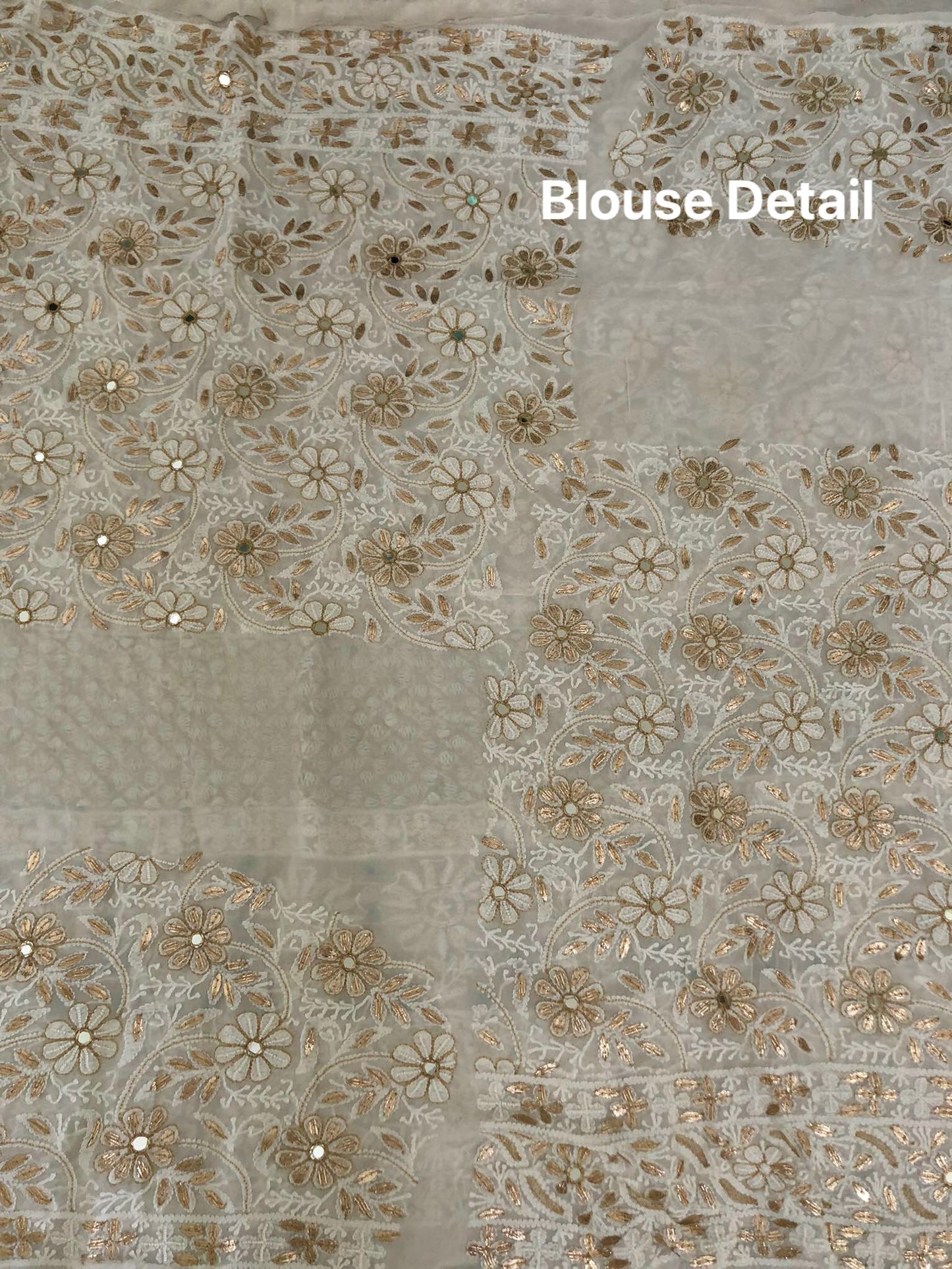 White Mirror and Gota Patti Chikankari Lehenga Set