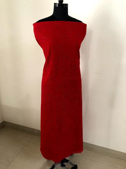 Cotton Chikankari Kurti Fabric - Dress365days