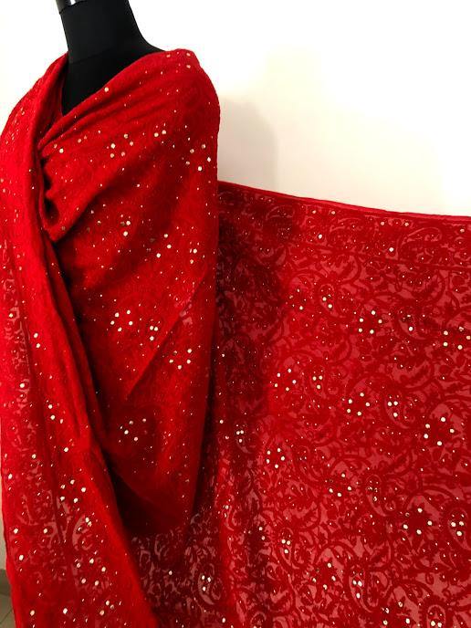 Mukaish Lucknow Chikankari Dupatta - Dress365days
