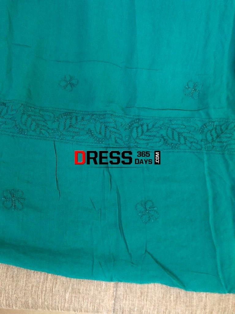 Bottle Green Lucknowi Chikankari Suit Suits