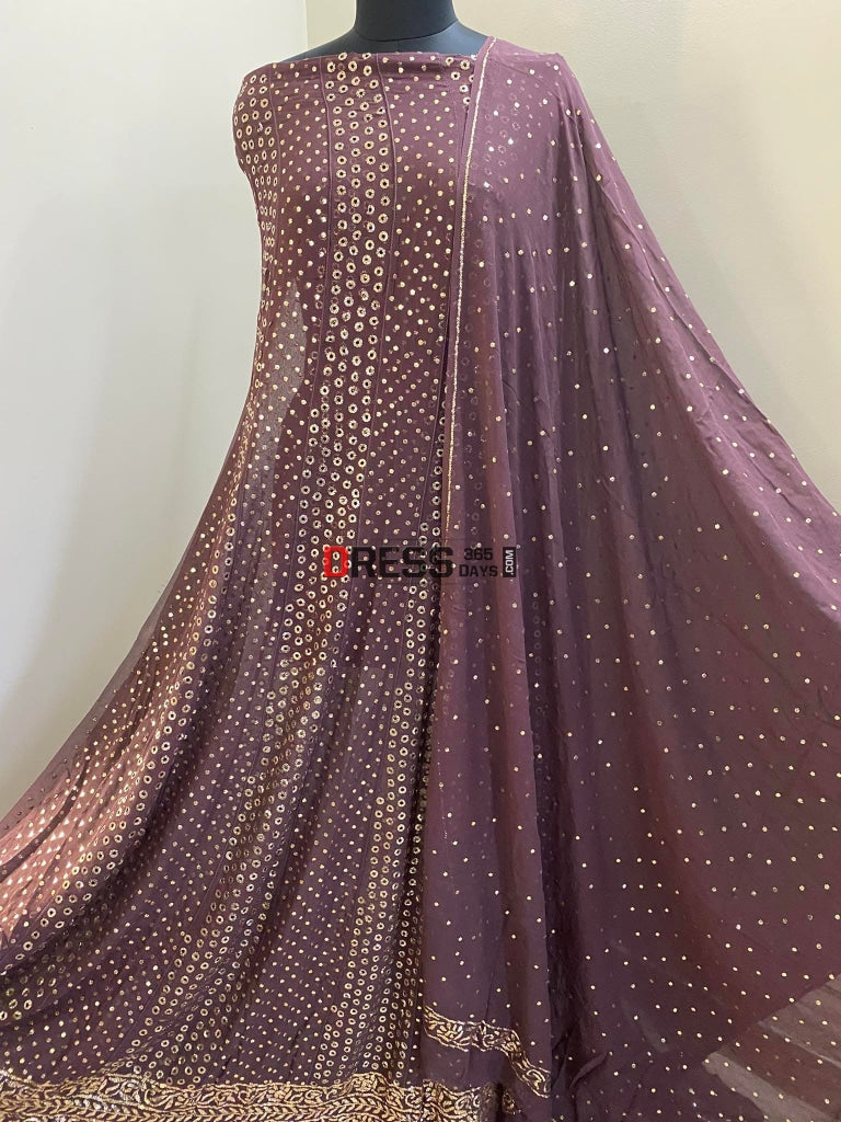 norma kamali brown halter dress Deep Coffee Brown Ring Mukaish Anarkali Suit – Dress365days
