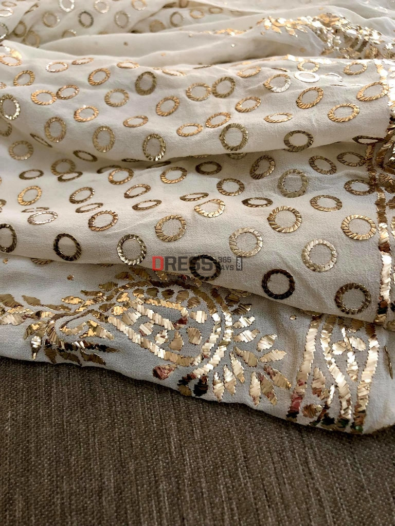 Ivory Kamdani Lehenga Skirt (Only Skirt) Chikankari