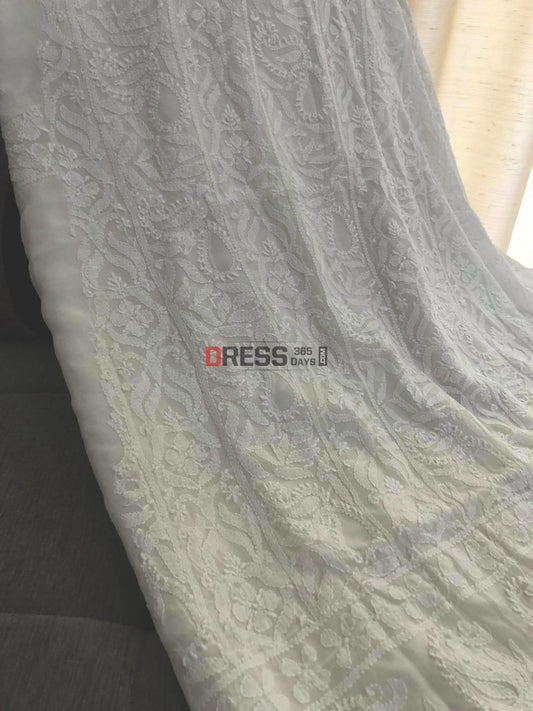 Ivory White Lucknowi Chikankari Suit Suits