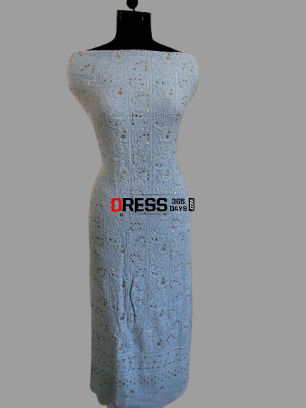 Mukaish Chikankari Viscose Georgette Suit - Dress365days
