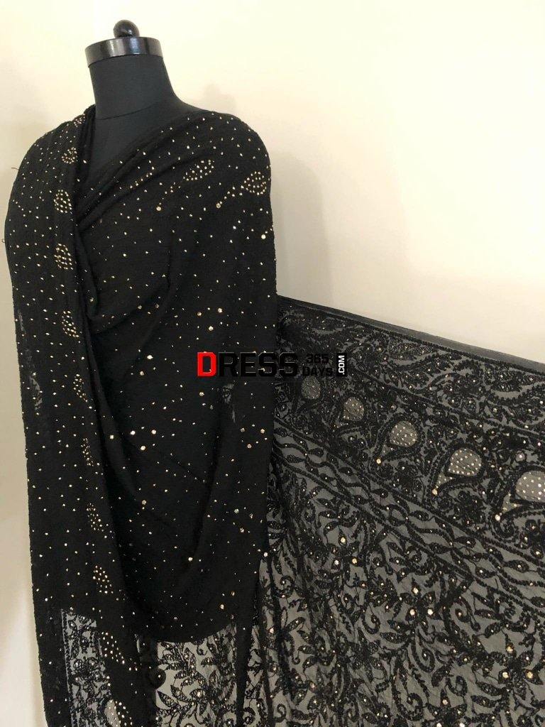 Mukaish Lucknowi Chikankari Dupatta