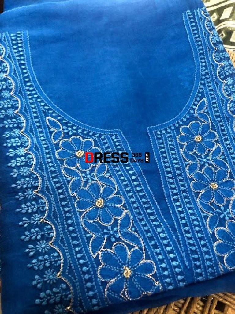 Organza Mukaish Chikankari Suit Suits