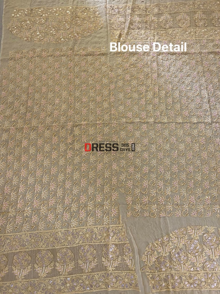 Pearl & Gota Patti Chikankari Lehenga Set