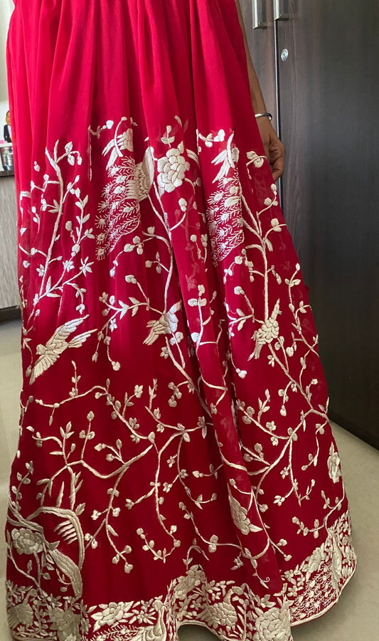 Step by Step Approach to get Lehenga Made from Parsi Gara Saree