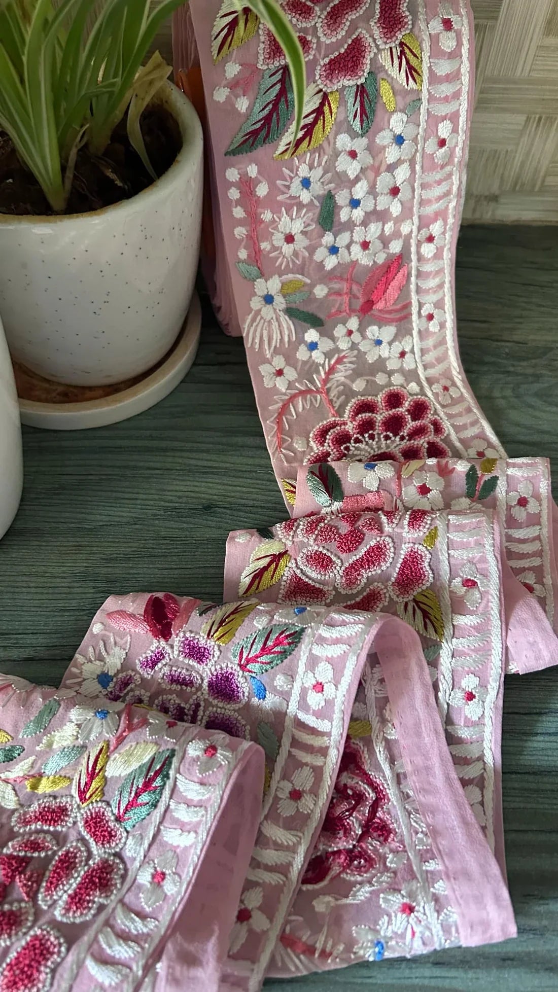 Hand-Embroidered Parsi Gara Borders – Luxury  Gara Embroidery Collection