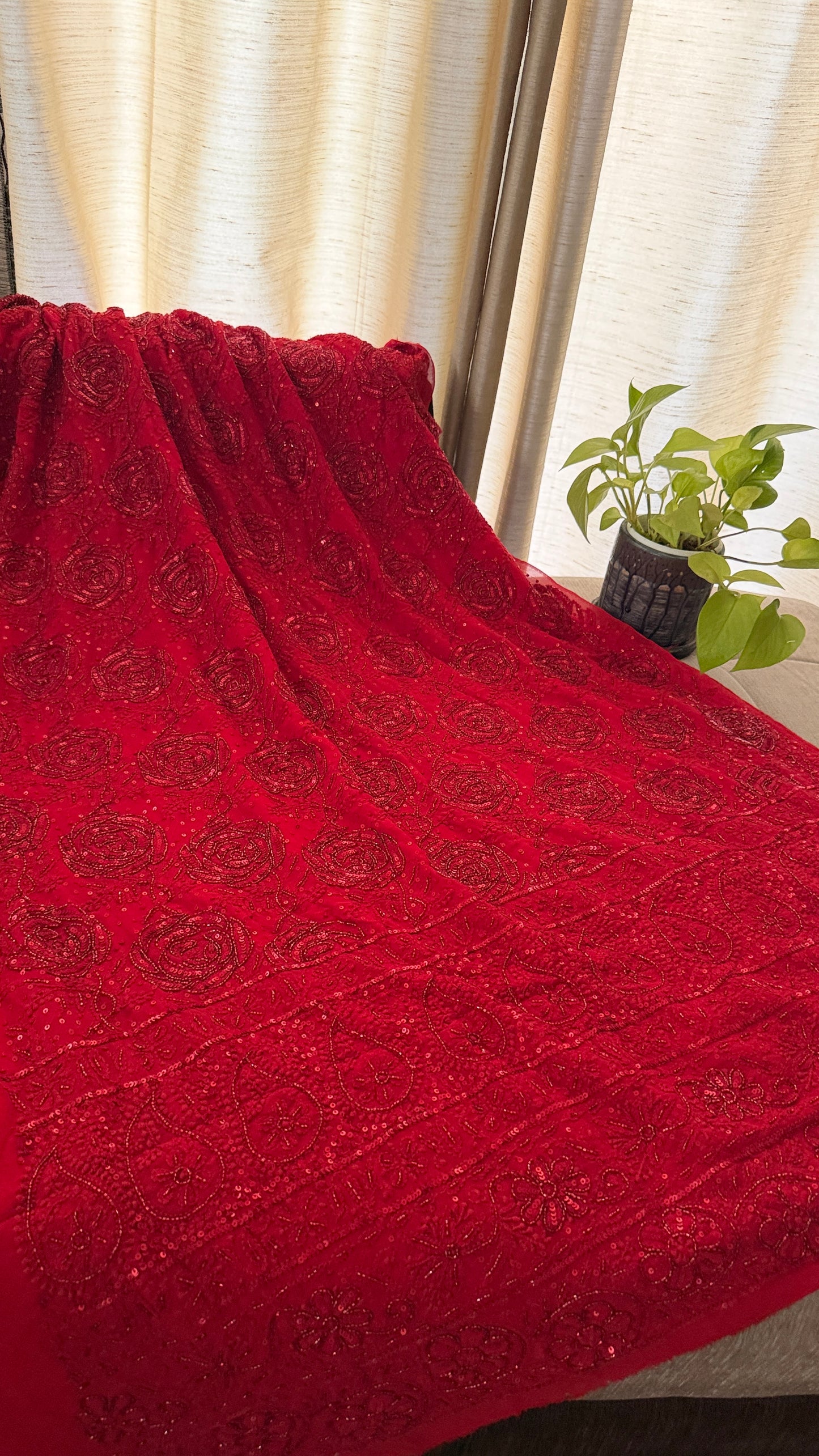 Party Wear Cut Dana Sequin Chikankari Suit for Women