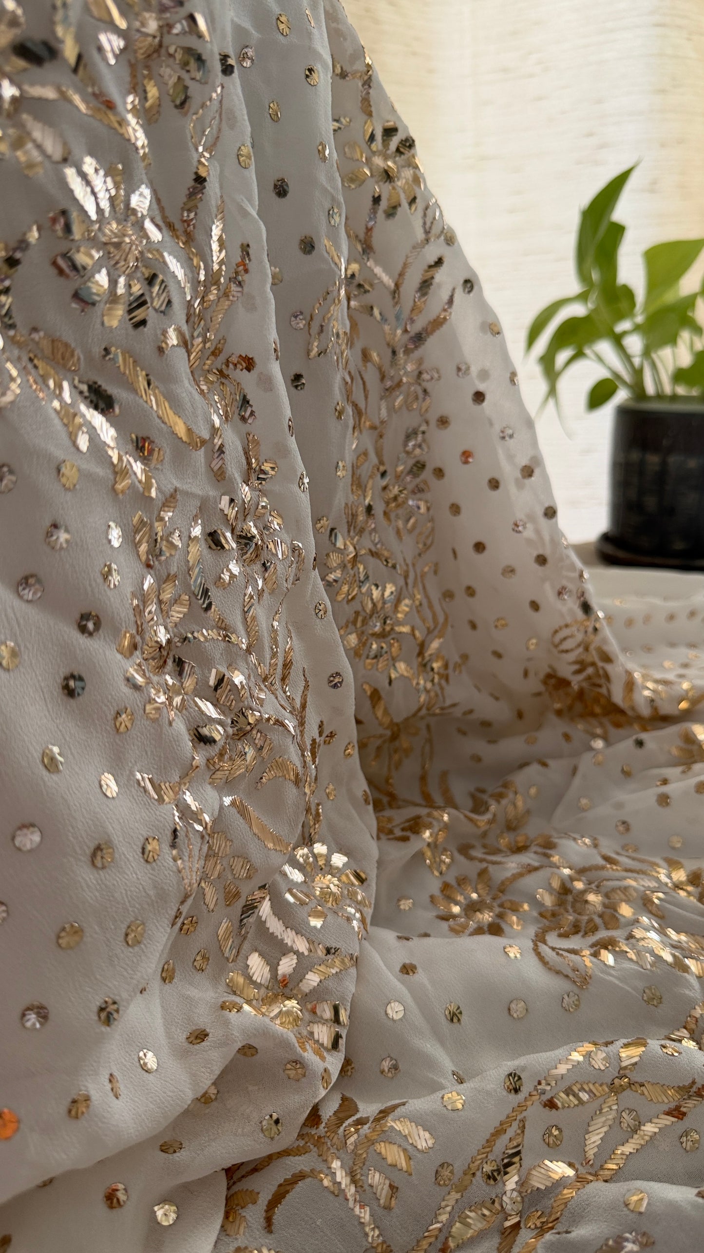 Designer White Kamdani Suit