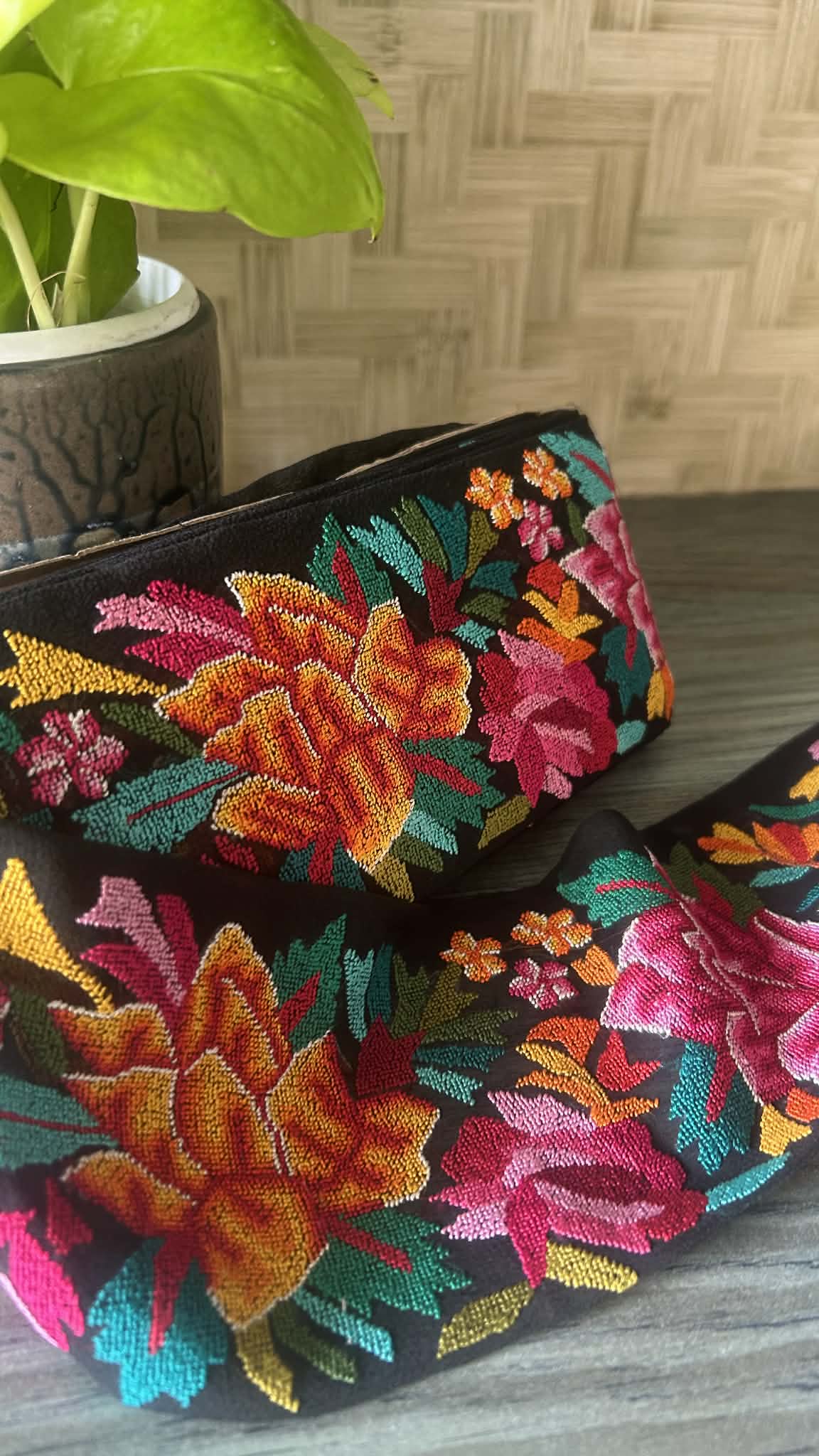Exclusive Petit Point Hand Embroidered Border