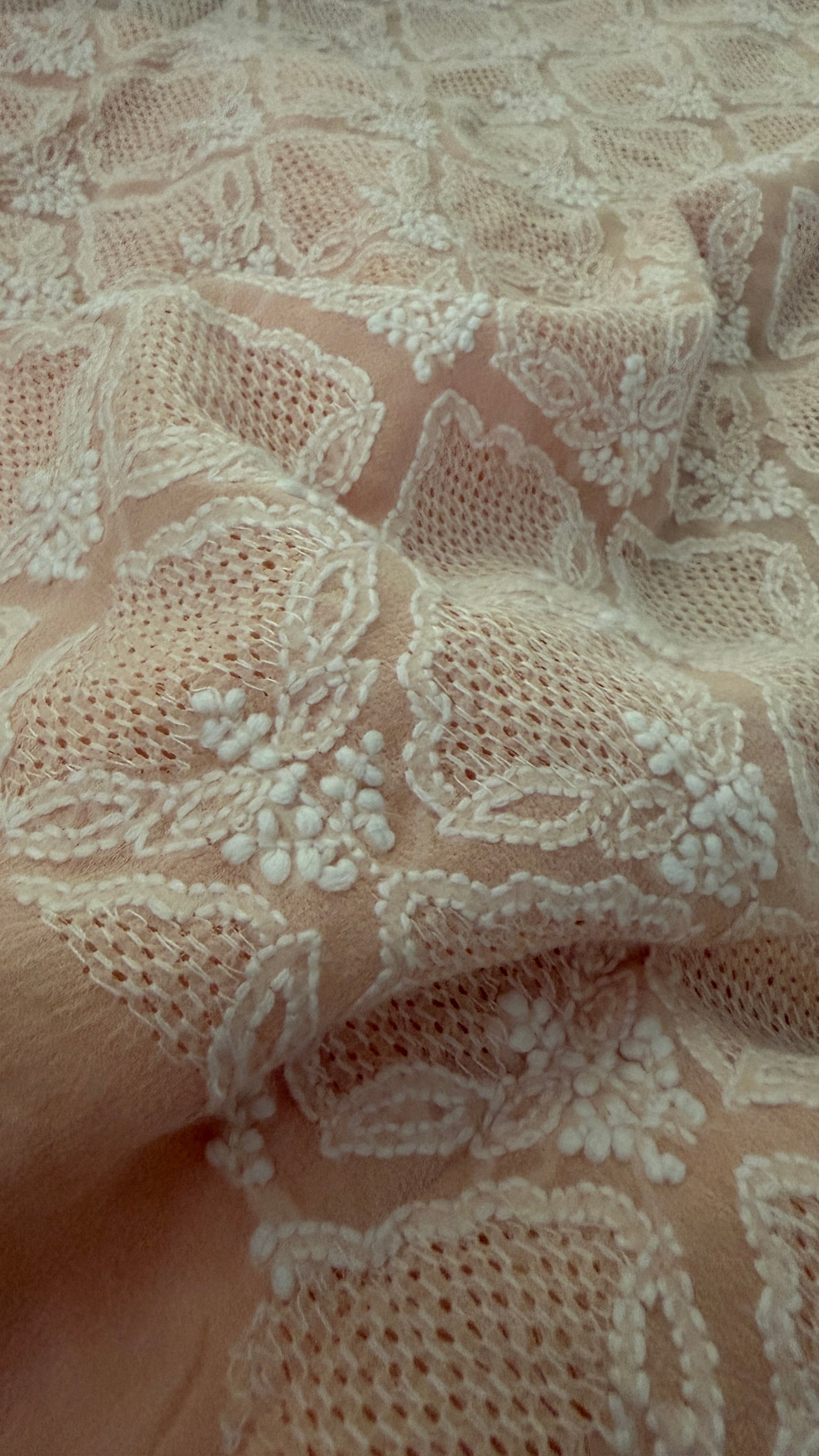 Pastel Pink Hand Jaali Chikankari Suit