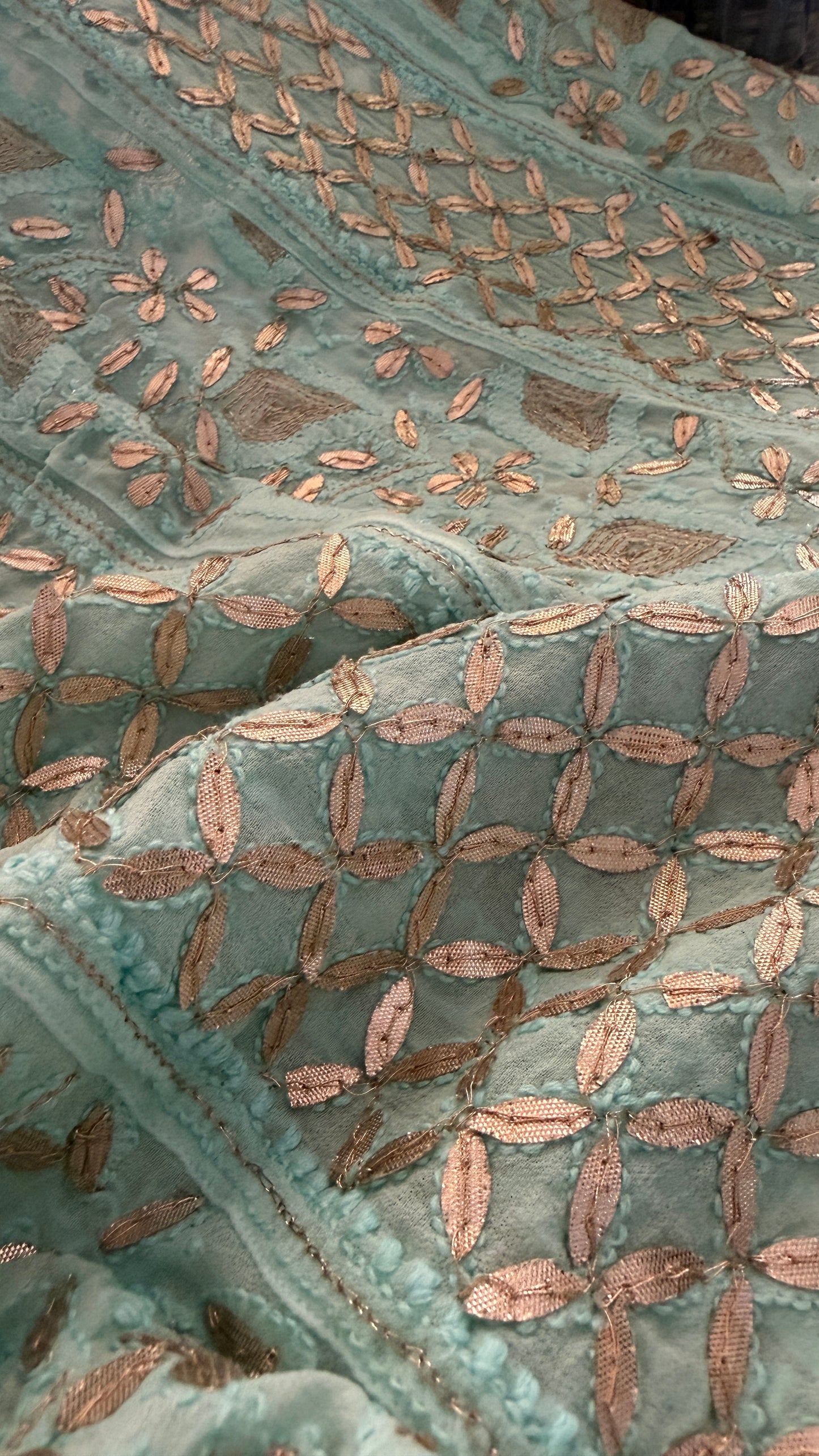 Designer Green Gota Patti Chikankari Anarkali Suit (Anarkali And Dupatta)