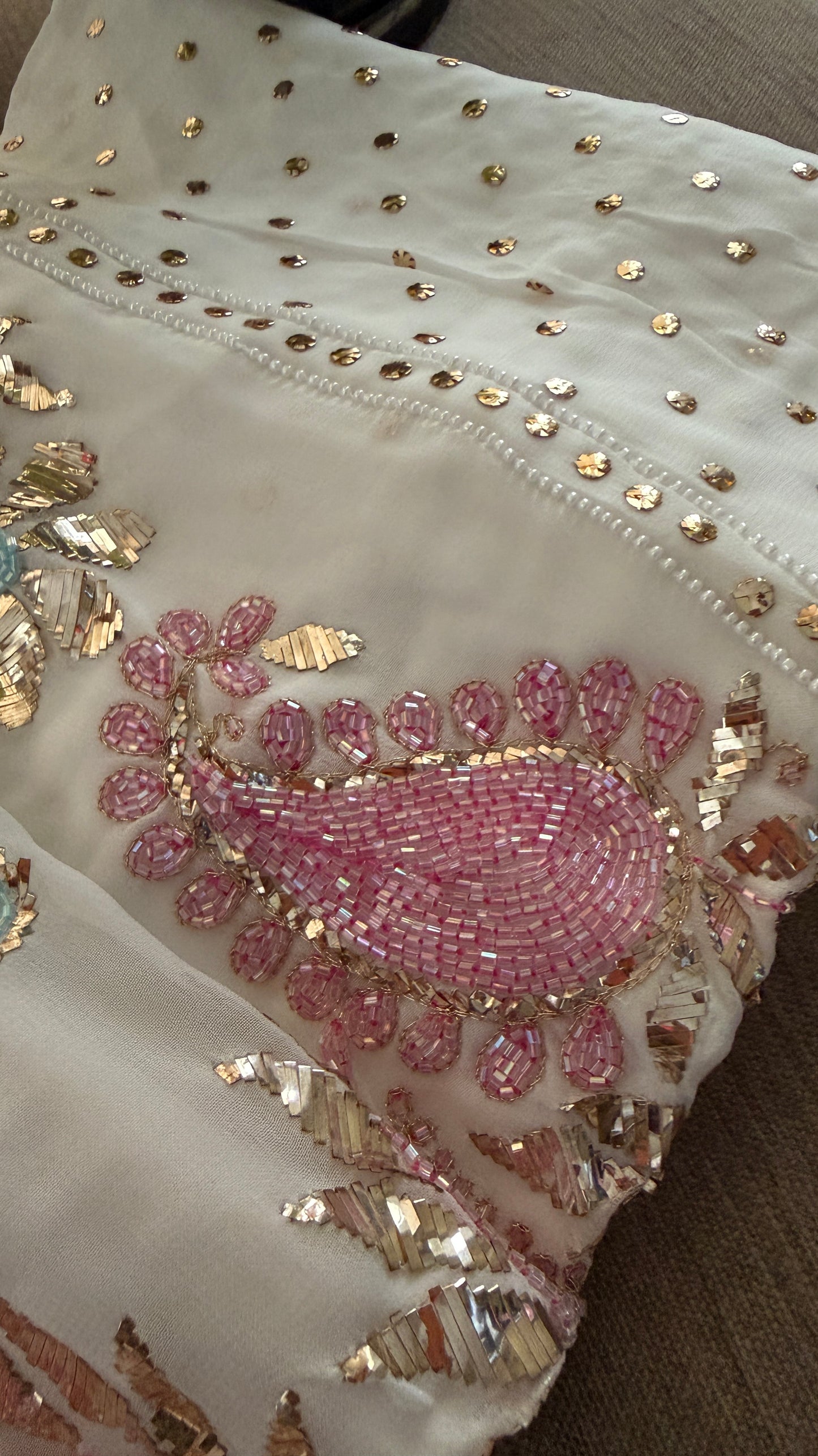 Party Wear Cut Dana Mukaish Kurta Dupatta Set