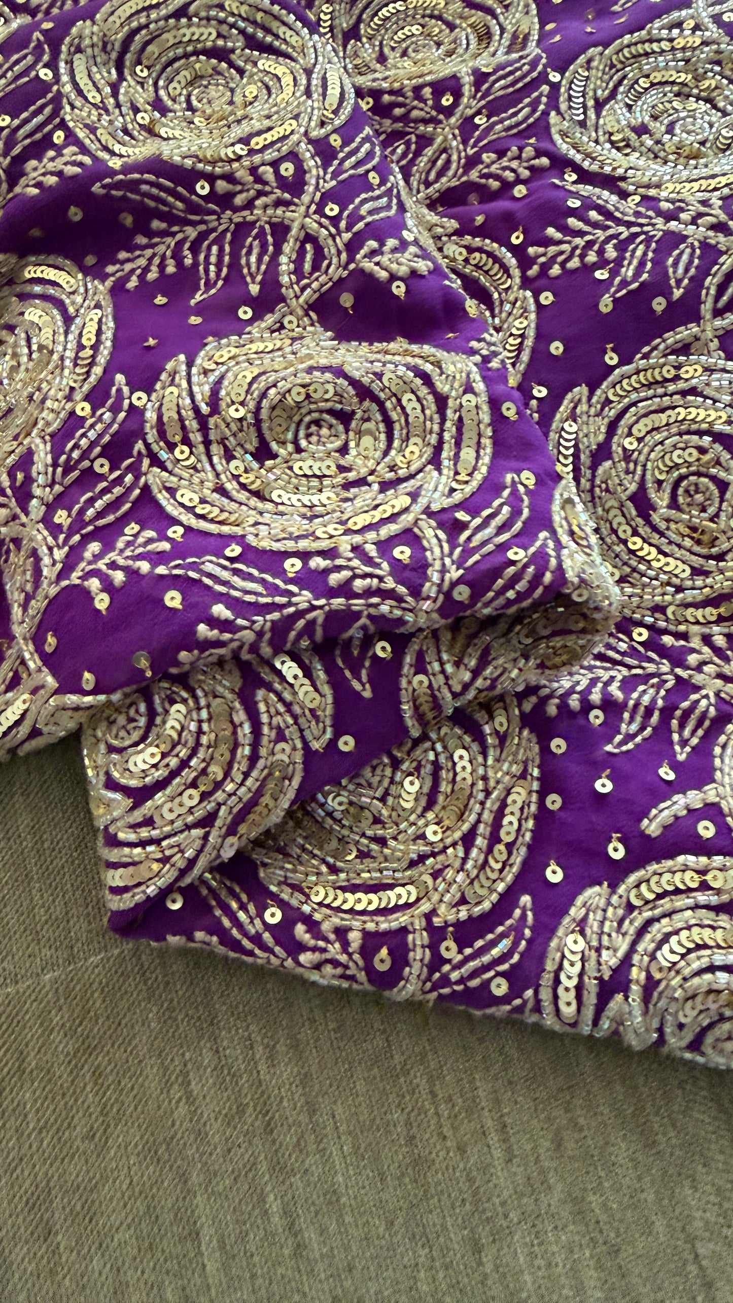 Party Wear Purple Embellished Chikankari Suit for Women