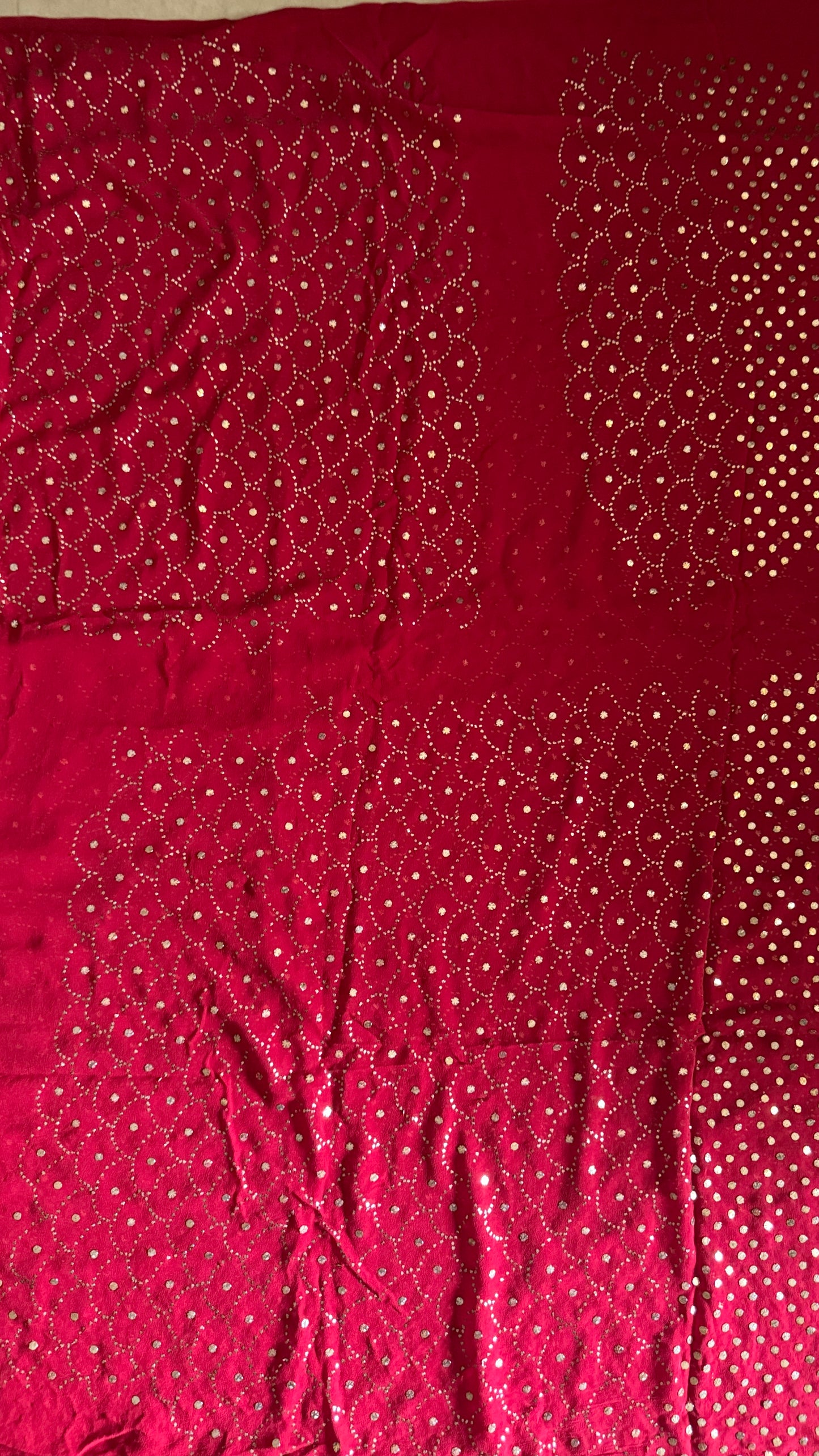 Red Mukaish Party Wear Saree for Women