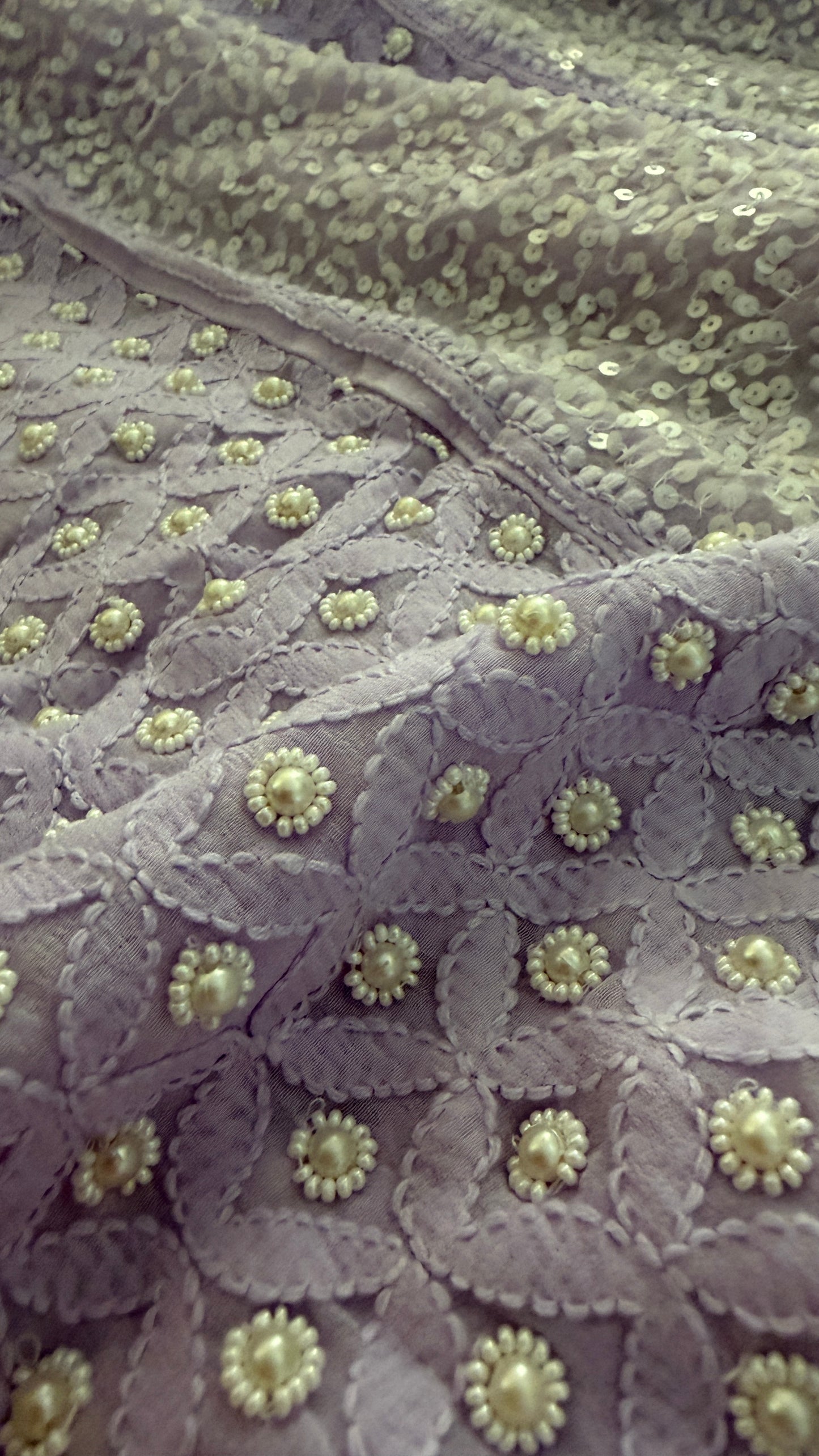 Lavender Pearl Chikankari Anarkali (Anarkali & Dupatta)