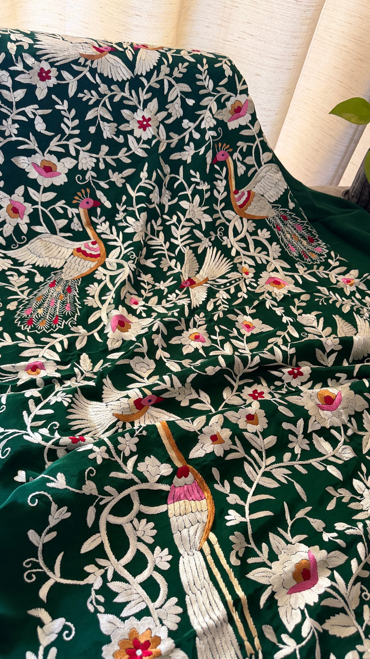Exclusive Hand Embroidered Parsi Gara Jacket (Unstitched)