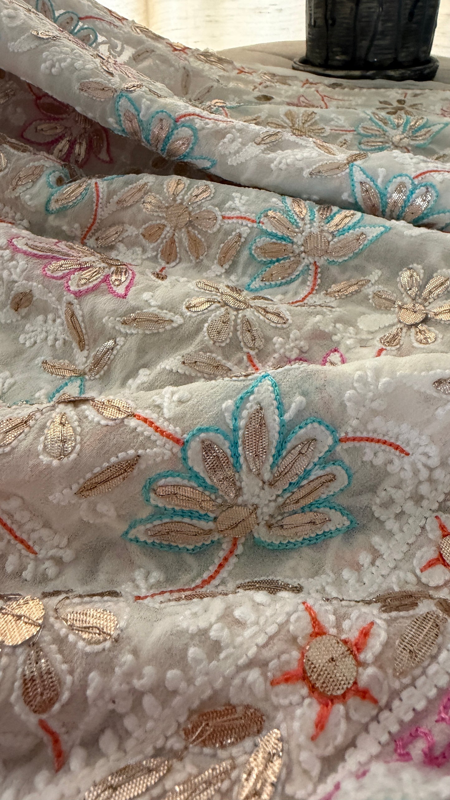 Multicolour Gota Patti Chikankari Dupatta