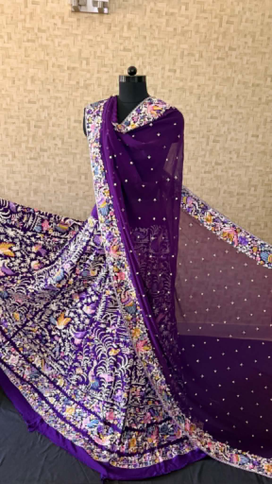 Heritage Hand Embroidered Parsi Gara Lehenga Set