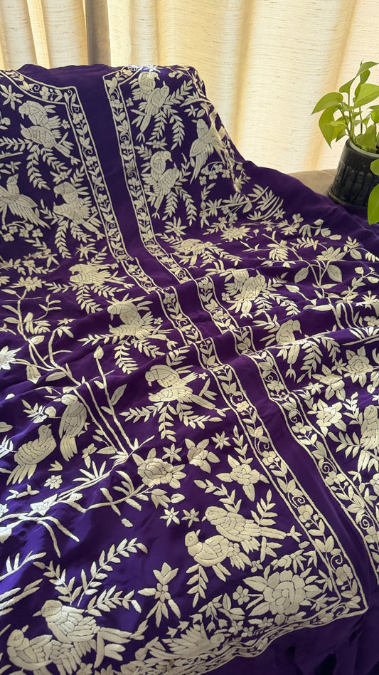 Exclusive Hand Embroidered Parsi Gara Jacket (Unstitched)