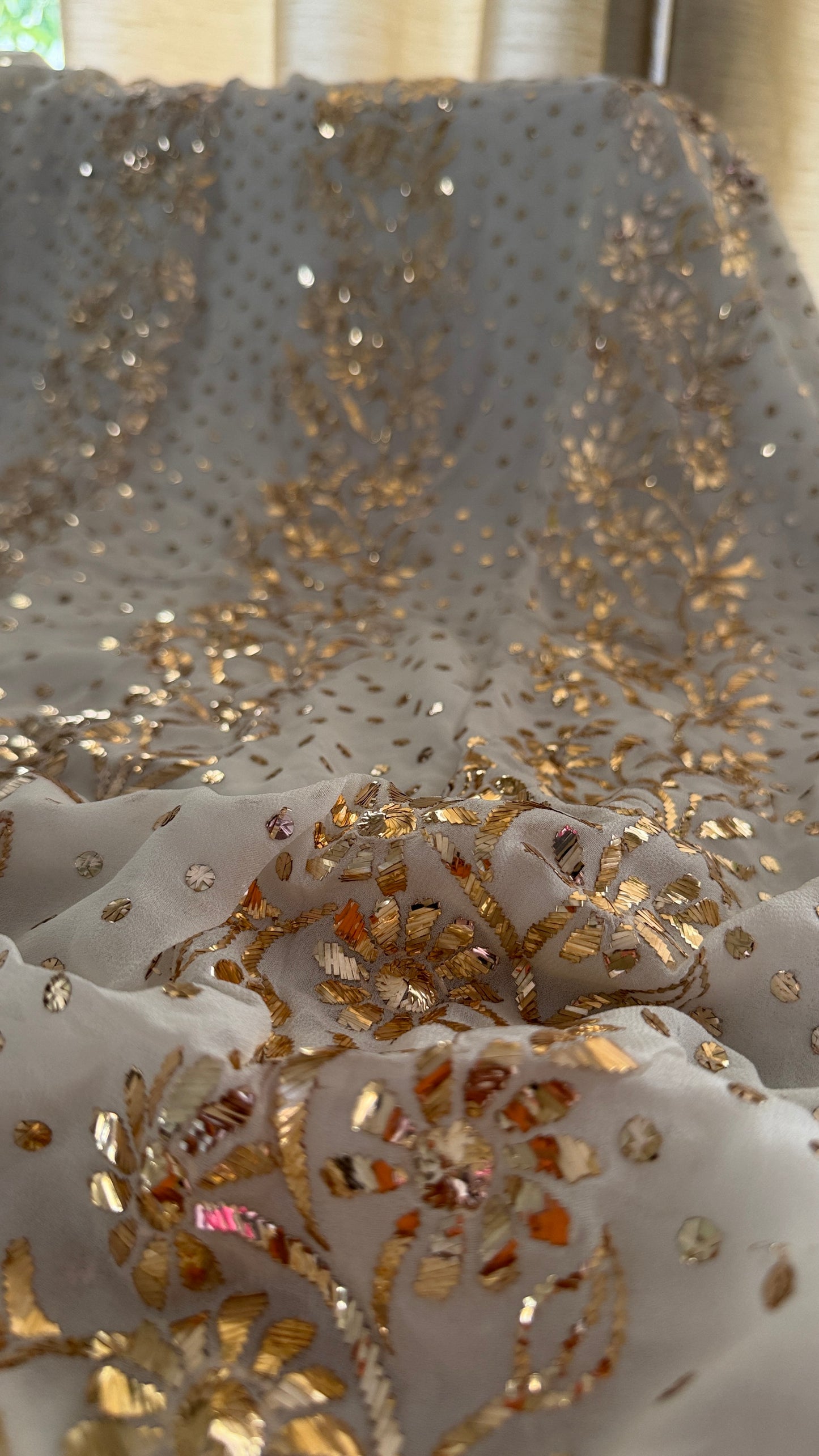 Designer White Kamdani Suit