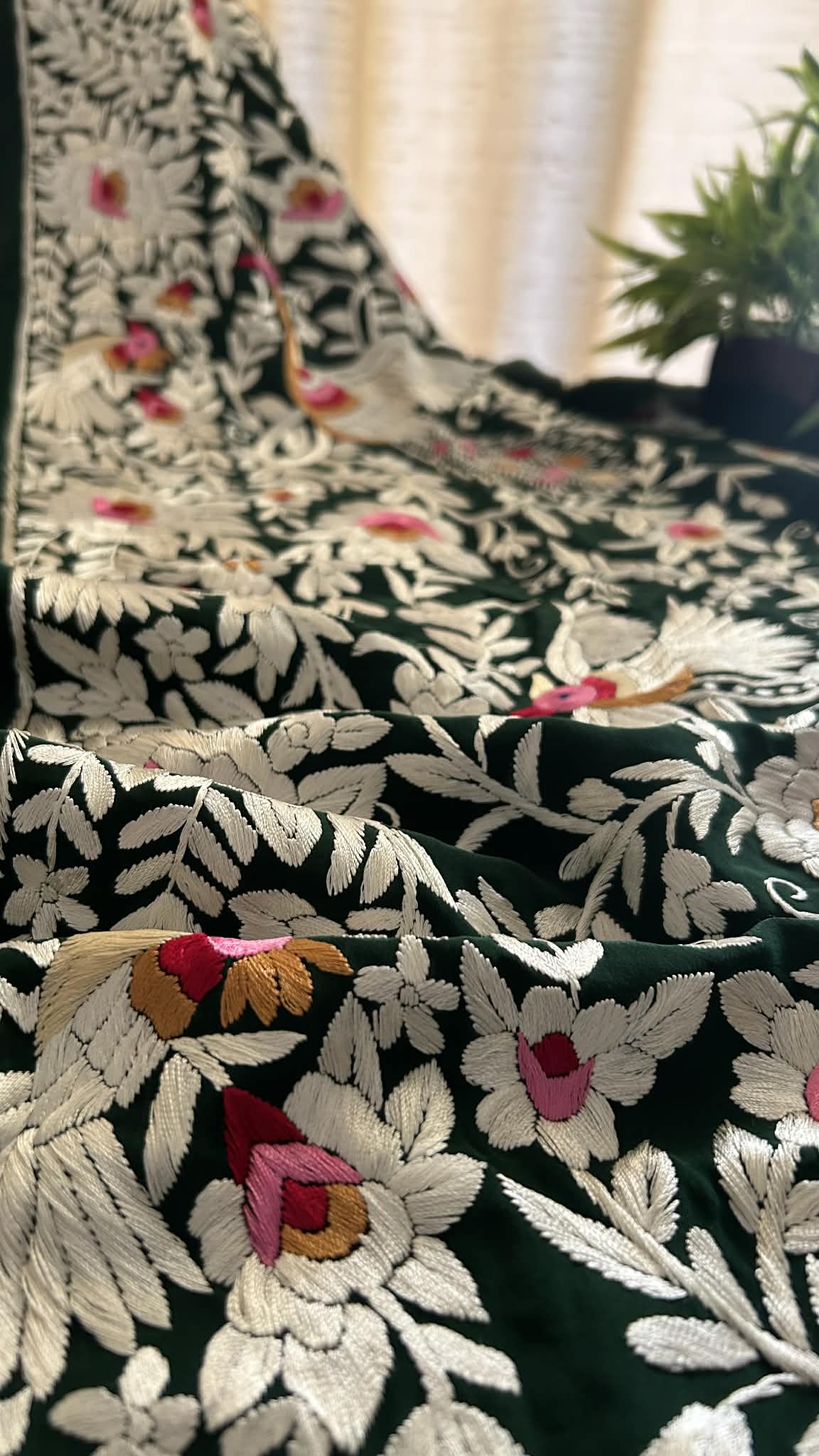 Exclusive Parsi Gara Hand Embroidered Jacket (Unstitched)