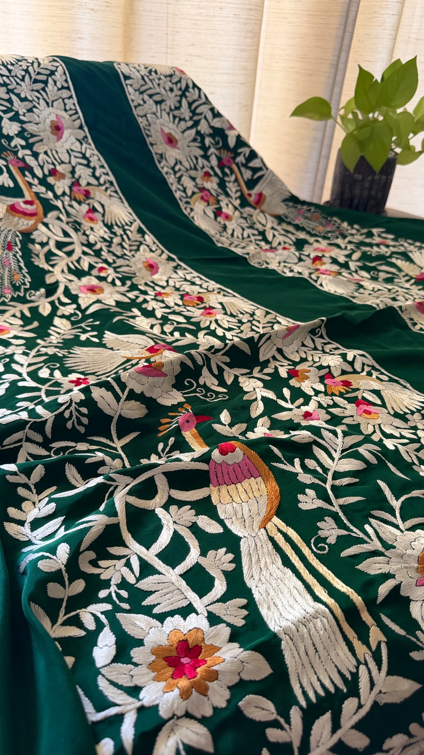 Exclusive Hand Embroidered Parsi Gara Jacket (Unstitched)