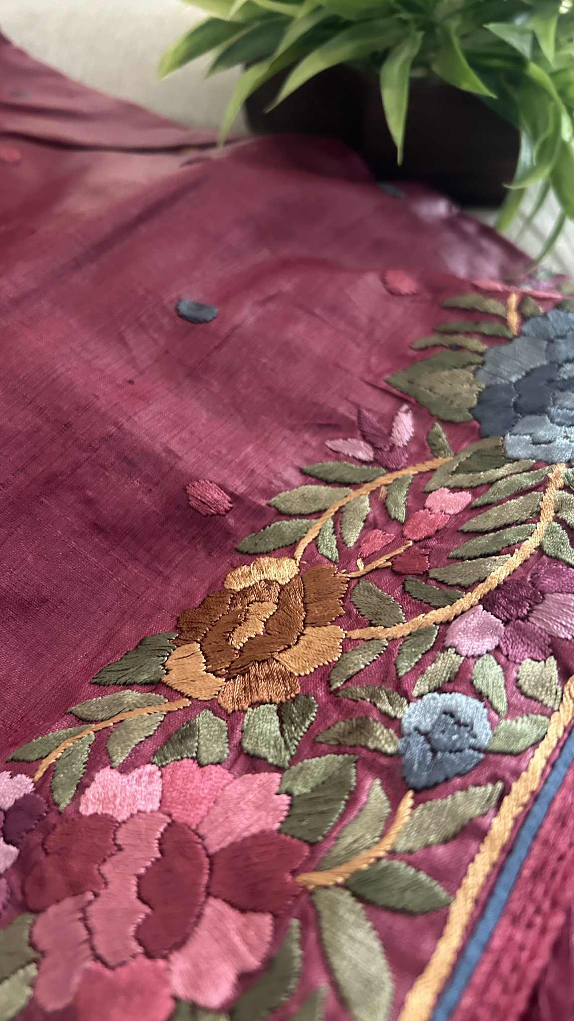 Classic Parsi Gara Tussar Silk Saree