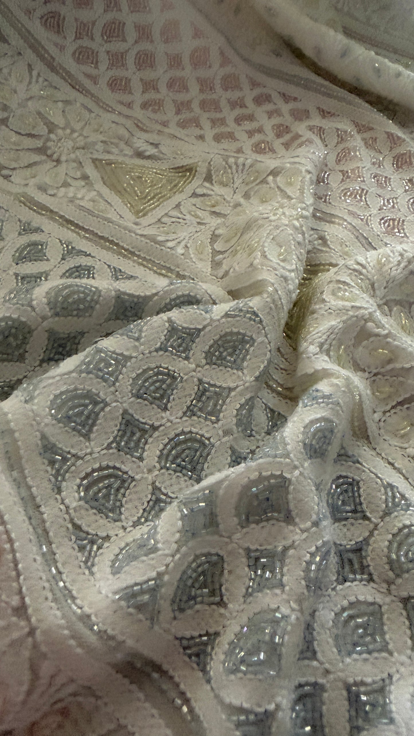 Designer Cut Dana Work Lucknowi Chikankari Suit