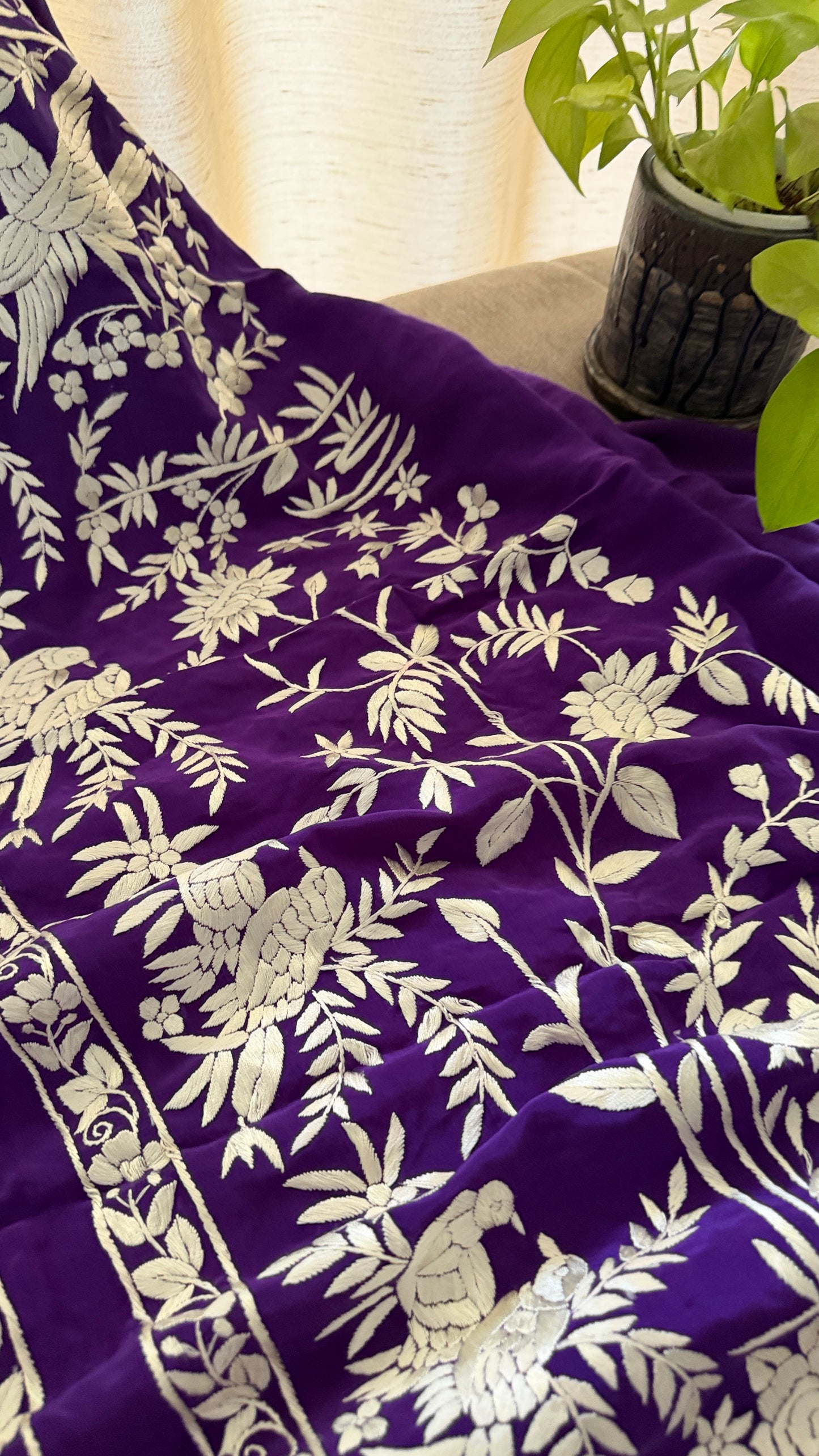 Exclusive Hand Embroidered Parsi Gara Jacket (Unstitched)