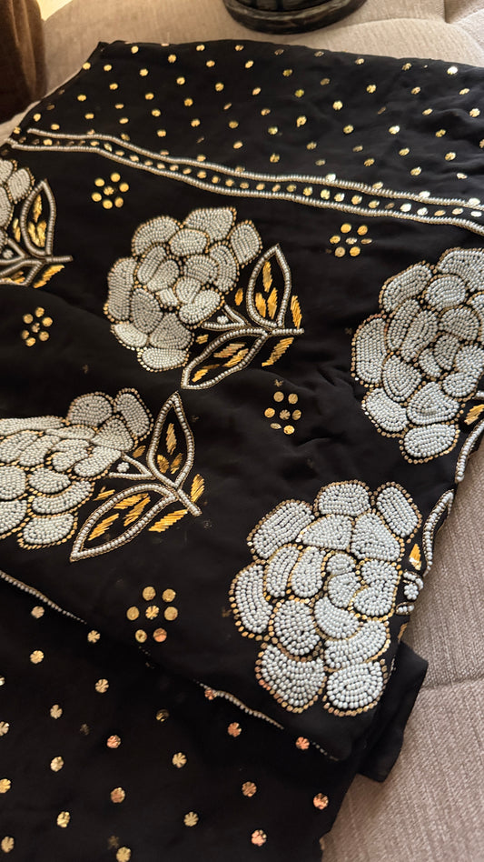 Masterpiece Black Pearl Kamdani Suit - Festive Collection