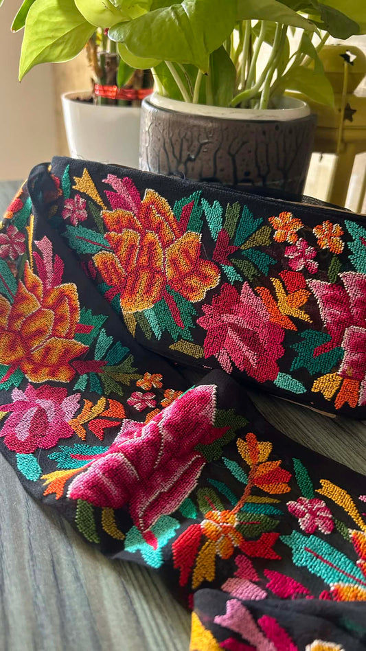 Exclusive Petit Point Hand Embroidered Border