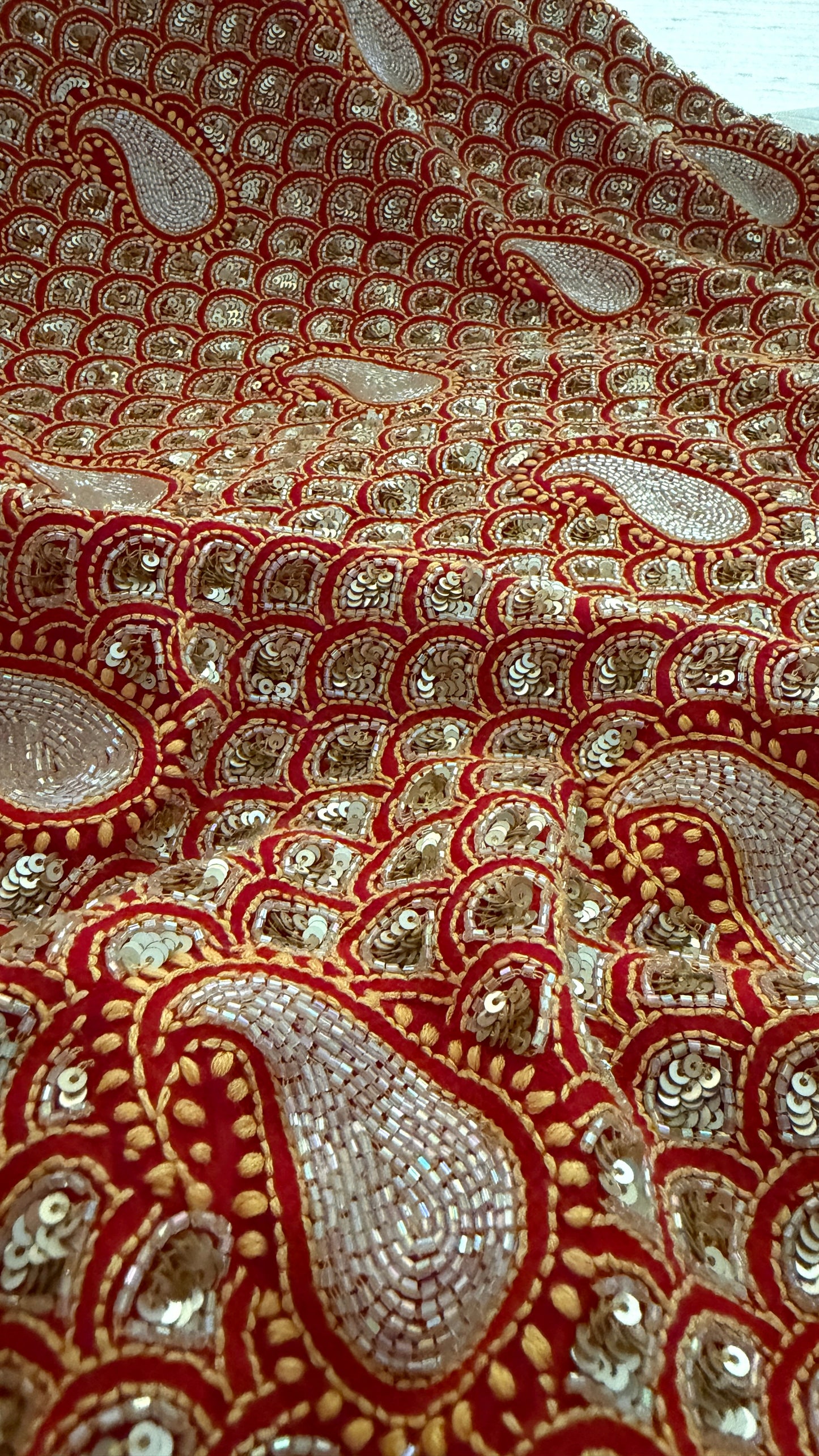 Party Wear Red Embellished Chikankari Suit for Women