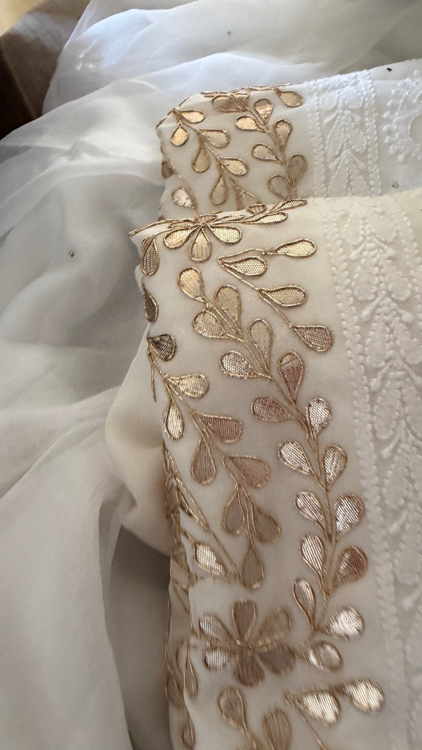 Ivory Gota Patti Chikankari Suit