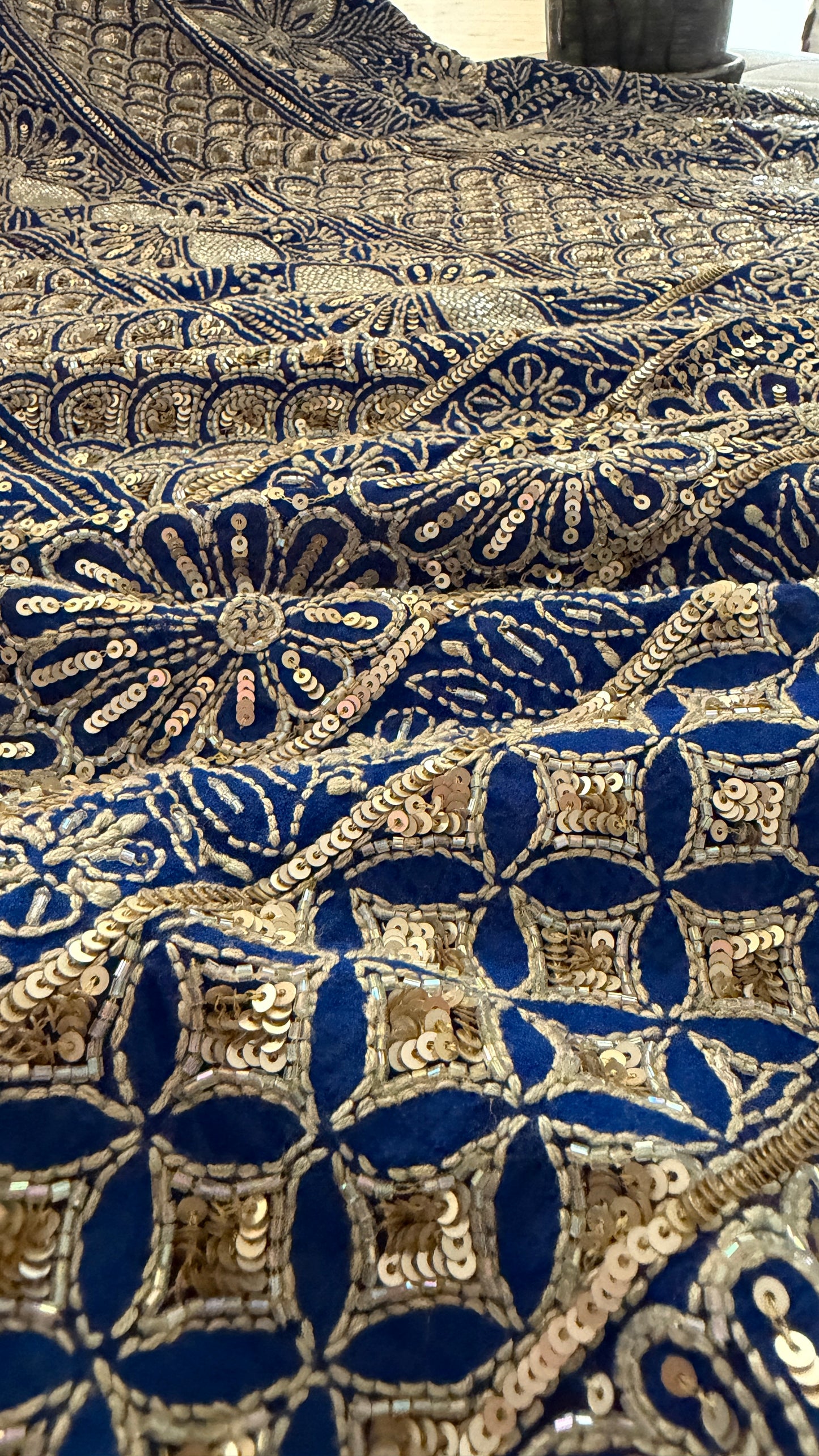 Royal Blue Embellished Chikankari Suit for Women
