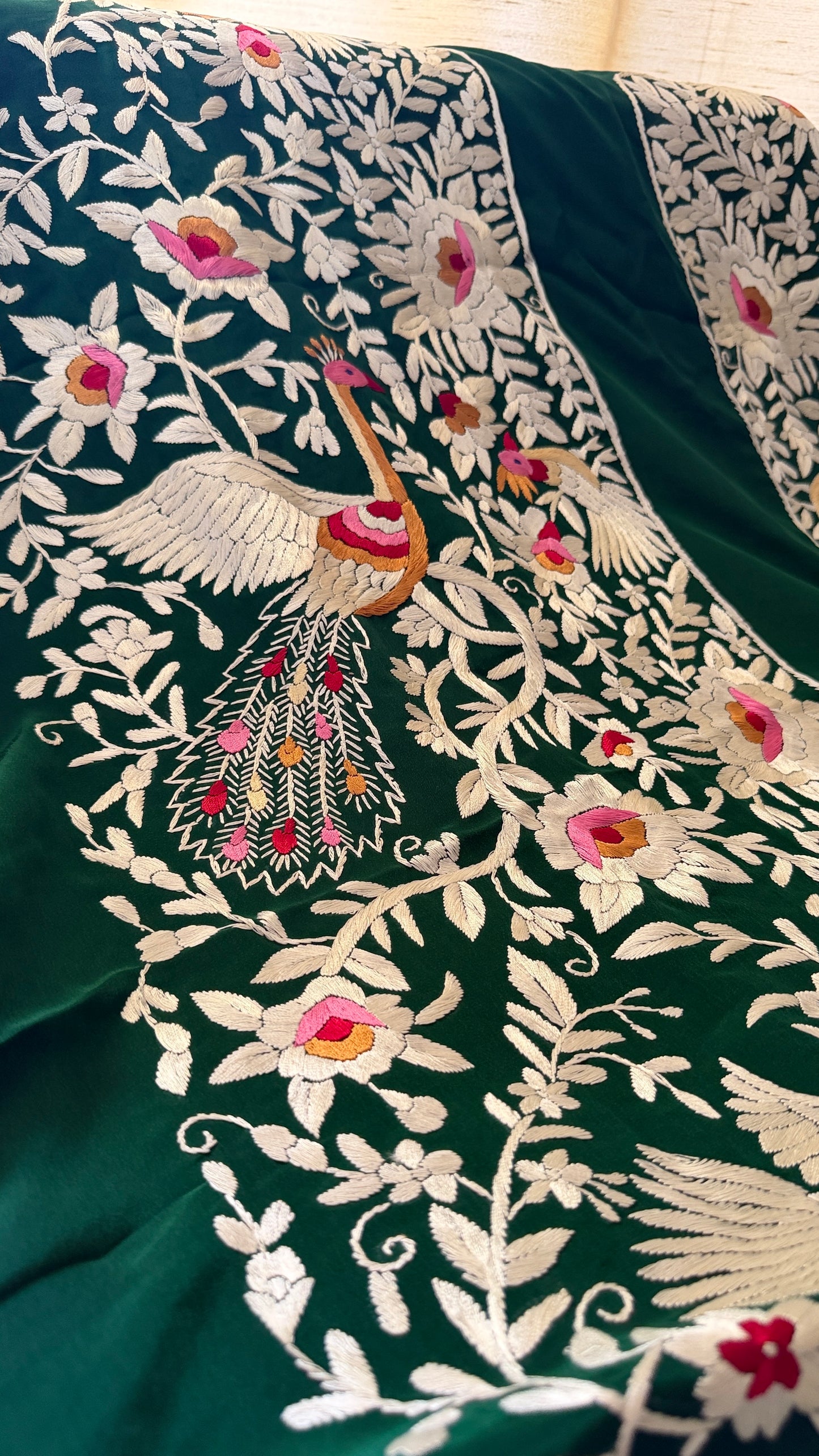 Exclusive Hand Embroidered Parsi Gara Jacket (Unstitched)
