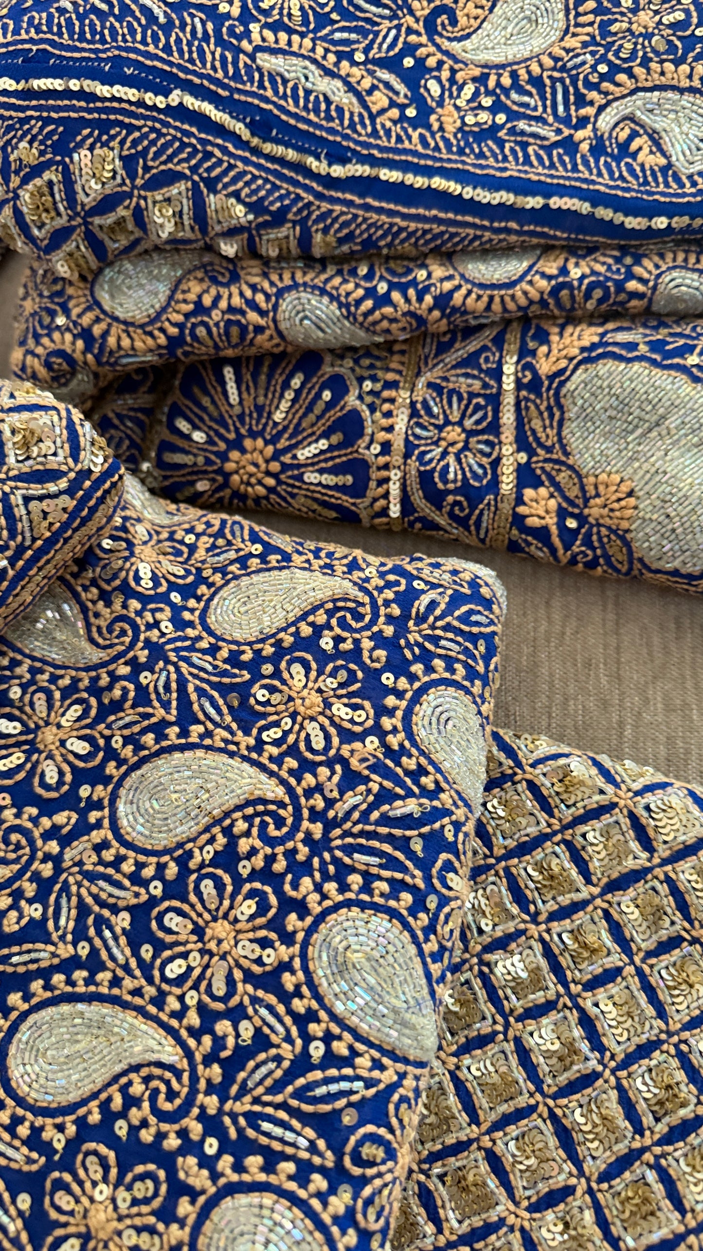Masterpiece Blue Cut Dana Chikankari Lehenga Set
